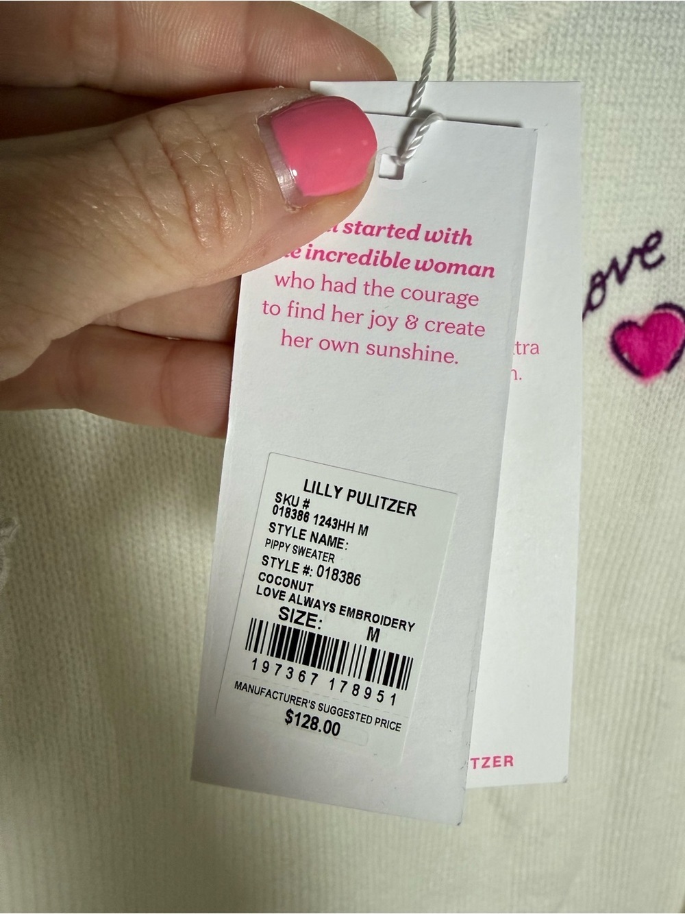 Lilly Pulitzer “Love Always” Pippy Sweater • NWT • Women’s medium - Picture 4 of 7